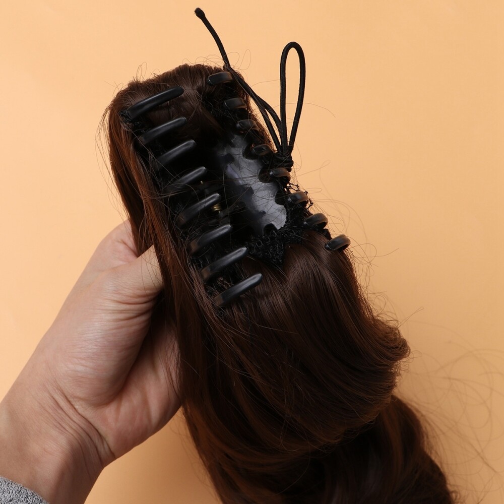 1pc Long Curly Synthetic Hair Wig Jaws Clamp Claw Curl Ponytails Hair
