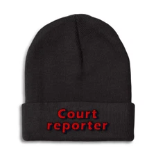 Beanies for Men Court Reporter Winter Hats for Women Acrylic Skull Cap 1 Size