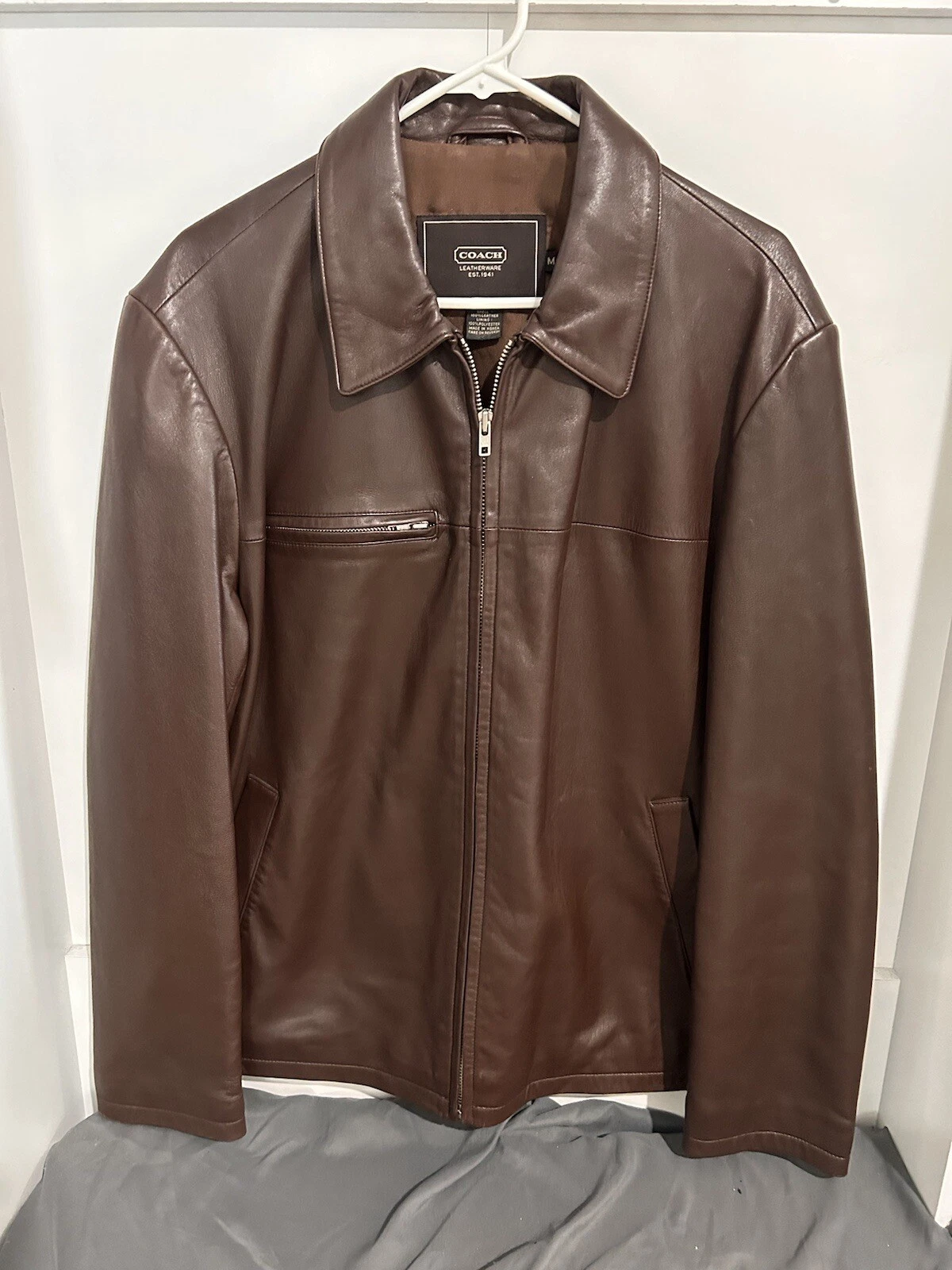 Giacca da coach uomo in pelle taglia M