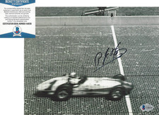 A.J. FOYT SIGNED 8x10 PHOTO INDY 500 CHAMPION DRIVER CAR AJ 4 BECKETT COA BAS