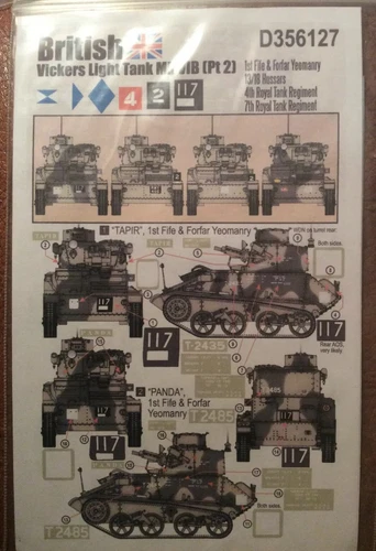 Echelon D356127 1/35 British Vickers Light Tank Mark VI B (Pt 2)