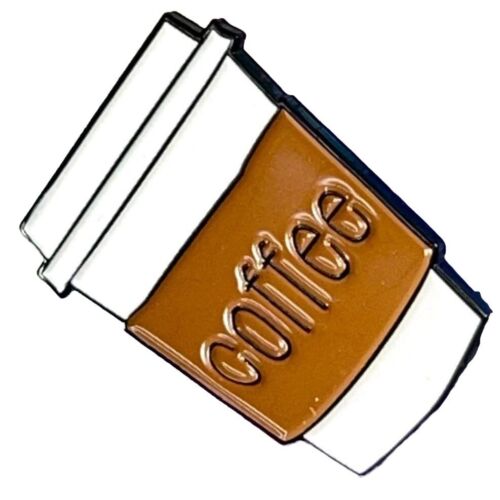 Coffee Cup Lapel Pin Latte Drink Hot Drink Cup Brooch Badge Jewelry Gift Pin - Picture 1 of 5