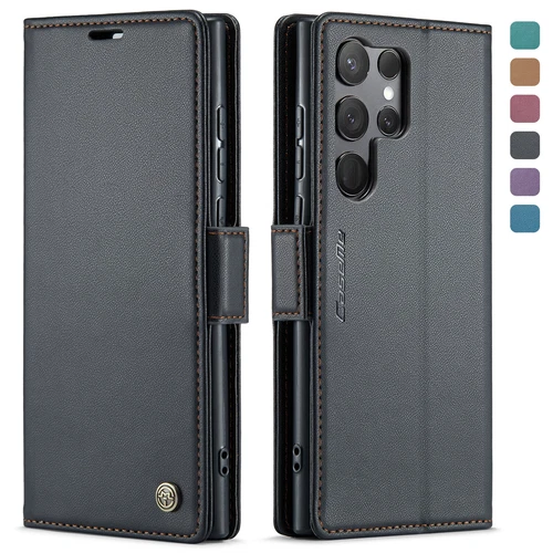 Custodia telefono in pelle PU per Samsung S24 S23 S22 S21 S20 slot scheda supporto pieghevole - Foto 10 di 66