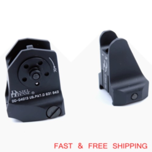1 Flip-up Low Profile Metal Sight Folding Iron Sights Front & Rear Set D & D - Picture 10 of 13