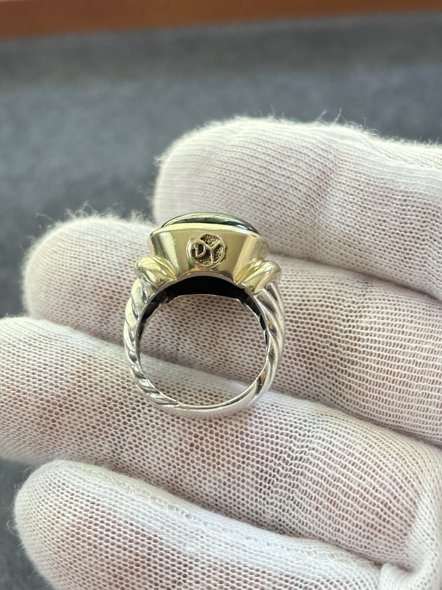 David Yurman 925 & 14k Gold Black Onyx Noblesse Ring 5.5 | eBay