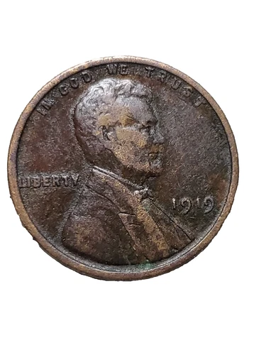 1919 LINCOLN WHEAT CENT / FINE CONDITION/ NICE TONING