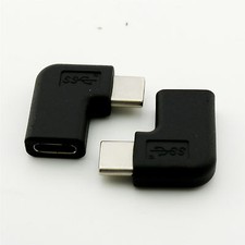 10x USB 3.1 Type C Male to Female Jack Right Angle Charge Sync Data Adapter