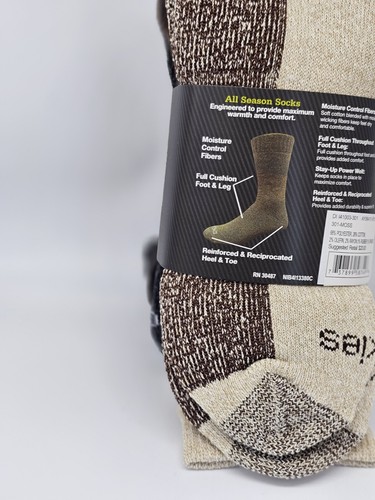 Dickies All Season Moisture Control Men's Marled Crew Socks 4 Pair Assorted 6-12 - Picture 11 of 15