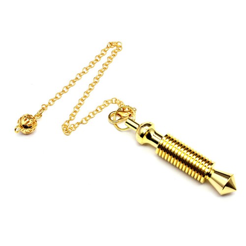 Healing Screw Shape Pendule Dowsing Divination Metal Reiki Pendulum Pendant - Picture 6 of 8