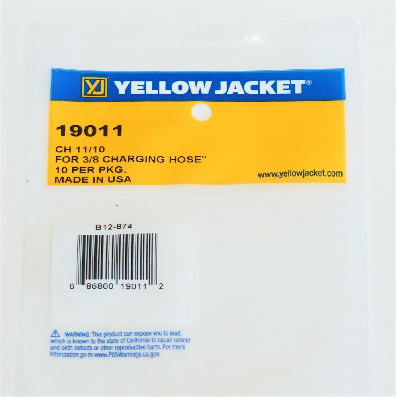 Yellow Jacket 19011 Package 10 CH11 3/8" Female Charging Hose Gaskets