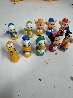 Vintage Disneyland Playset Train Figures Lot Play Mates Toy 1986 Set Of 10