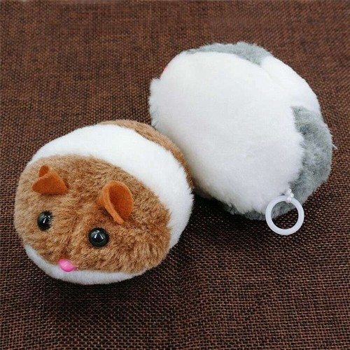 Plush Fur Cat Mouse Toys Movement Vibrating Pull String Interactive Toy