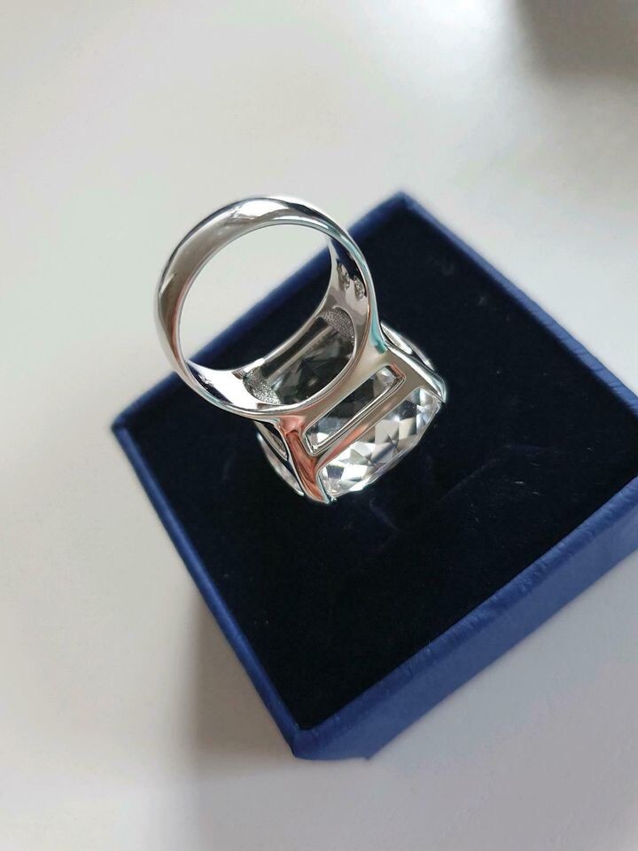 Swarovski Rhodium Plated Merlin Ring 987375 - Size 52/6 | eBay