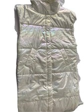 Reserved Longline Quilted Gilet Silver New 100% Recycled Polyester