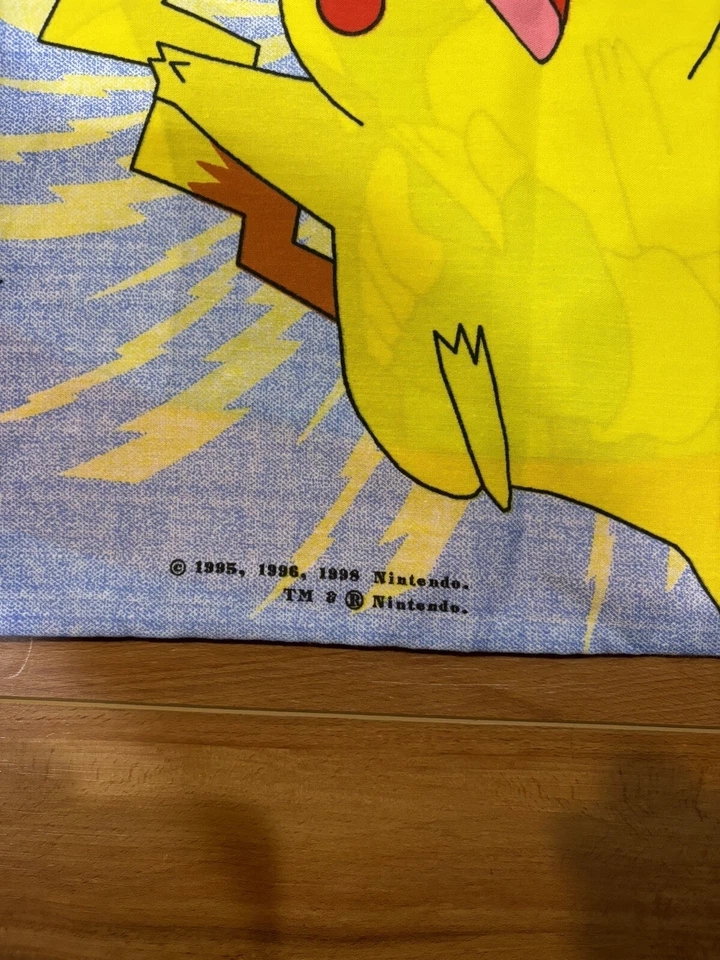 Conjunto de Cama 3 Peças Vintage Pokemon Anos 90 Nintendo Twin Tamanho BOM! - Imagem 3 de 3
