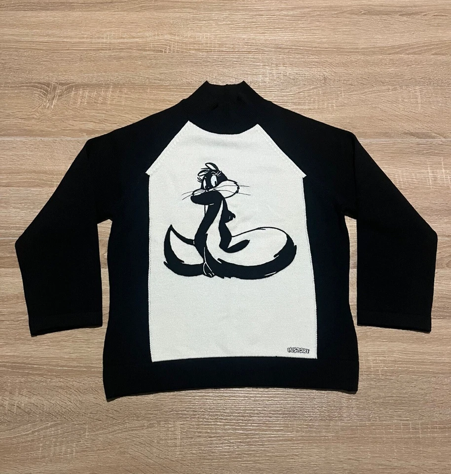 Suéter De Colección Iceberg History Pepe Le Pew Negro Blanco WMNS S/XS Foto 2 de 4