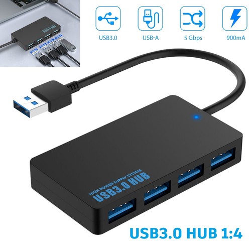 Moltiplicatore Hub Splitter 4 Porte Femmina USB 3.0 per PC Computer Superspeed - Foto 21 di 21