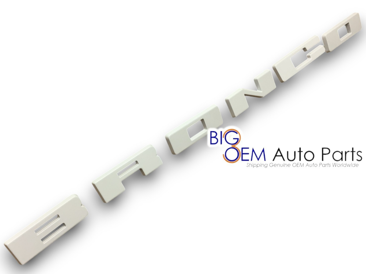 2021 - 2026 Ford Bronco white front Grille Nameplate Emblem OEM