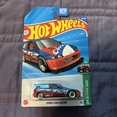 Hot Wheels HONDA CIVIC CUSTOM, Red, White, Blue, L-Case, * BOX SHIPPING *