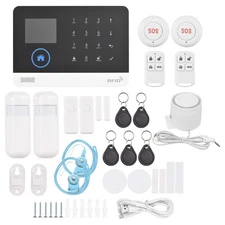 WIFI GSM Home Alarm Security System, 2.4in LCD Wireless DIY Smart Home Burgla...
