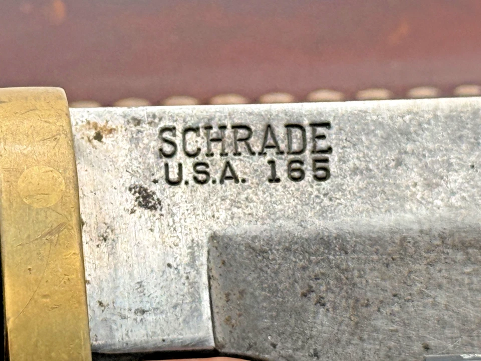 De colección Schrade EE. UU. 165 Leñador Hoja Fija Delrin Mango con Funda--2518.25 Foto 3 de 4