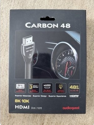 AudioQuest - Carbon 48 9.8' 4K-8K-10K 48Gbps In-Wall Rated HDMI Cable. NIB