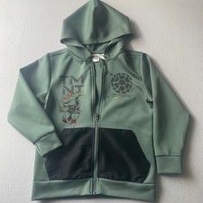 Boys Jacket Teenage Mutant Ninja Turtles Green Zip Up Size 6/7