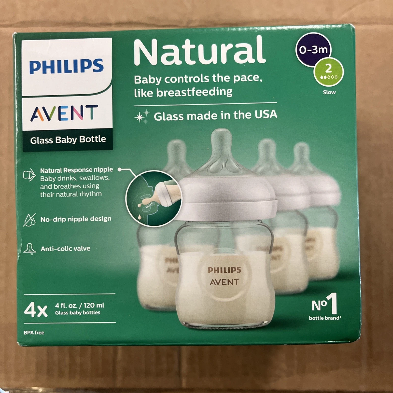 Philips Natural Baby Bottles 4pack 4fl Oz.