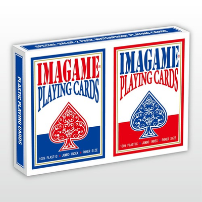 #ad #ad Plastic Playing Cards Poker Size Waterproof Deck for Game Night Red Blue 2 $17.95