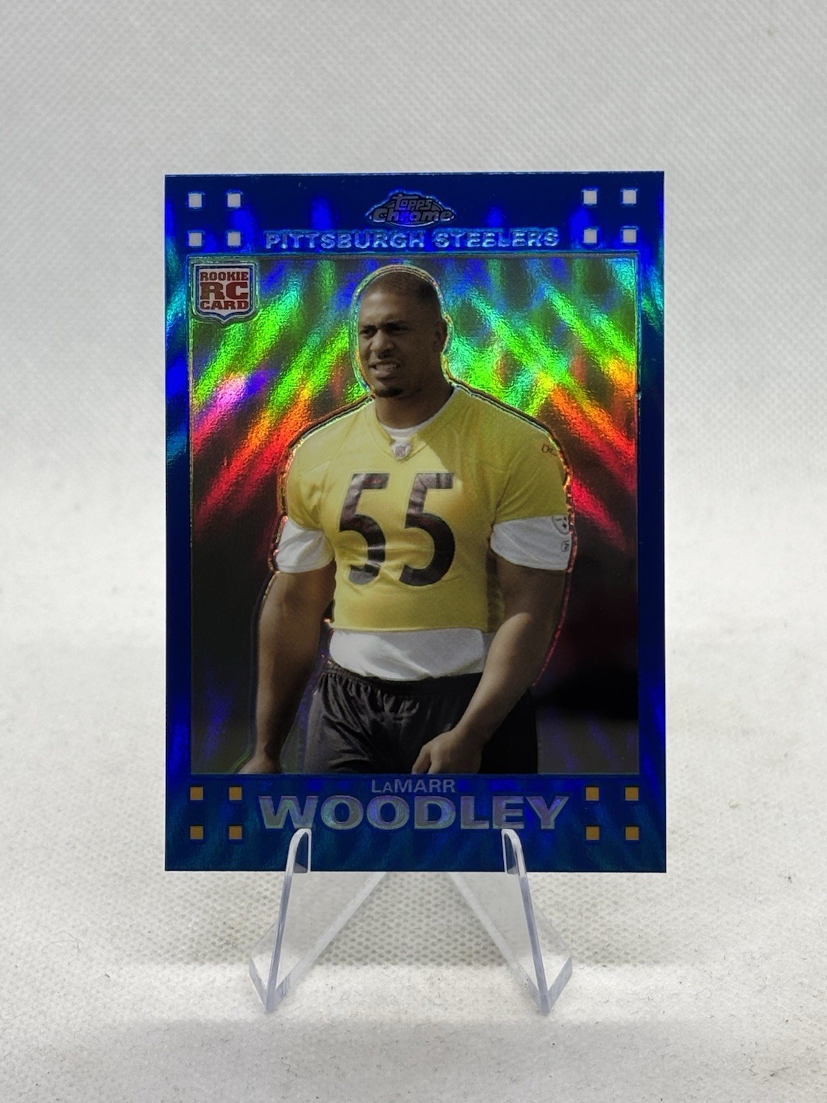 LaMarr Woodley Topps Chrome #TC236 Blue Refractor