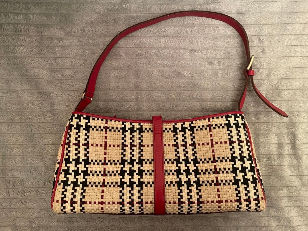 Burberry Blue Label Handbag Shoulder Bag Nova Check Canvas Leather Bag New thumbnail 12