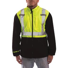 Tingley J73022-4X High Visibility Fleece Liner/Jacket, Polyester, Class 2 R,