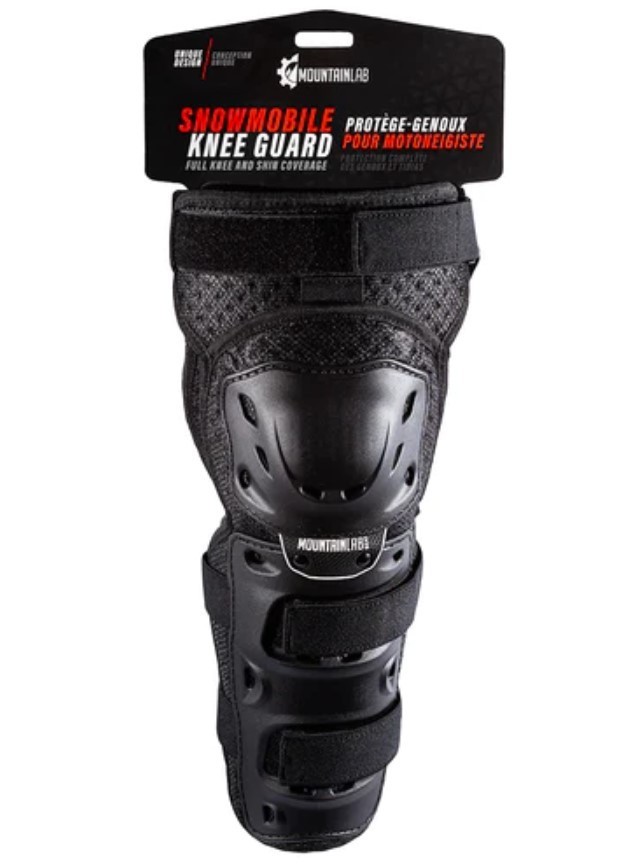 New 2026 Mountain Lab Snowmobile or Snow Biking Knee Pads / Shin Guards, Black