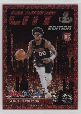 2023 NBA Hoops Premium Stock City Edition 65/99 Scoot Henderson Rookie RC 1h6y