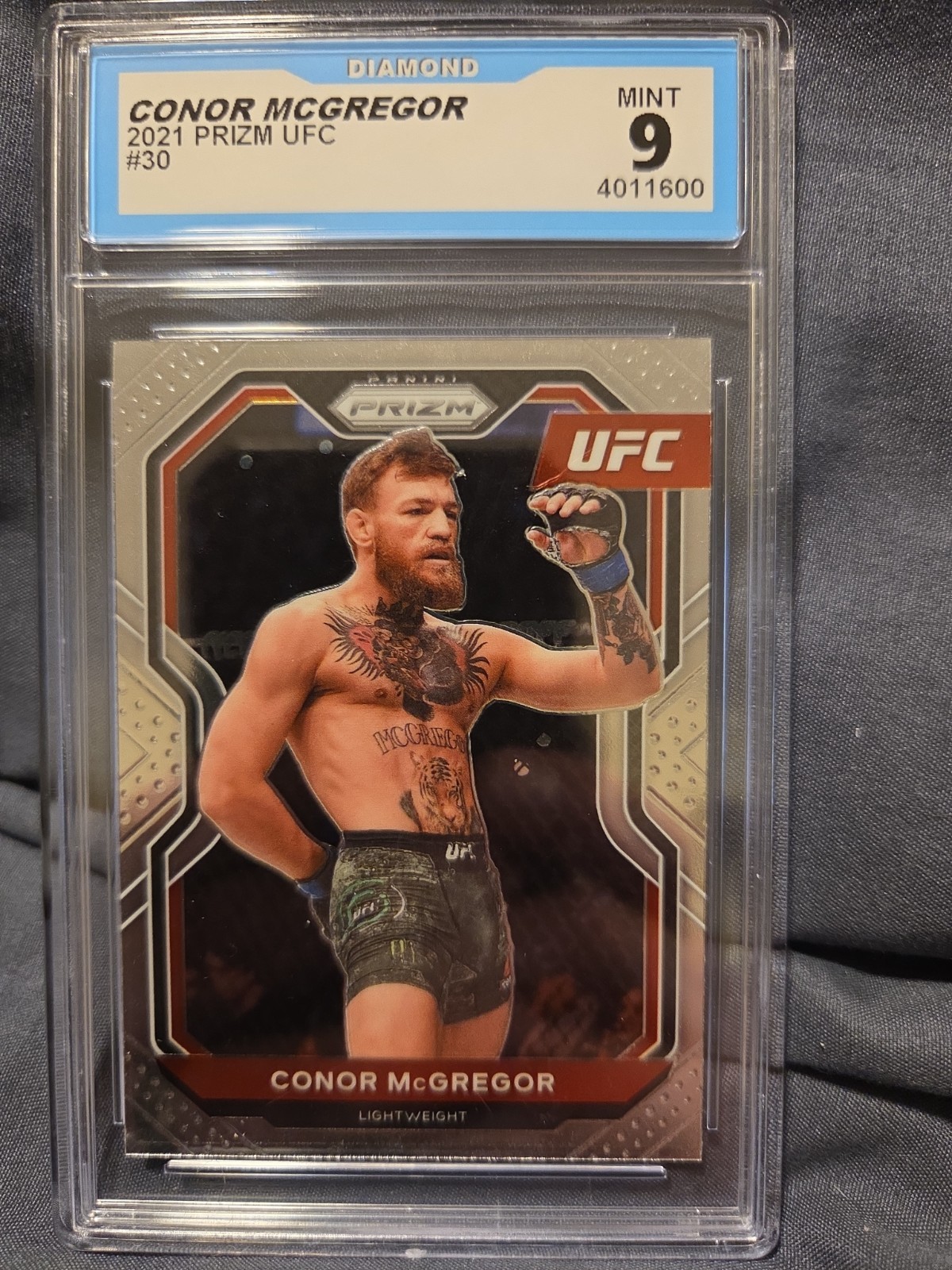 2021 Panini Prizm UFC - Silver Prizms #30 Conor McGregor Gem Mint 9 view 3