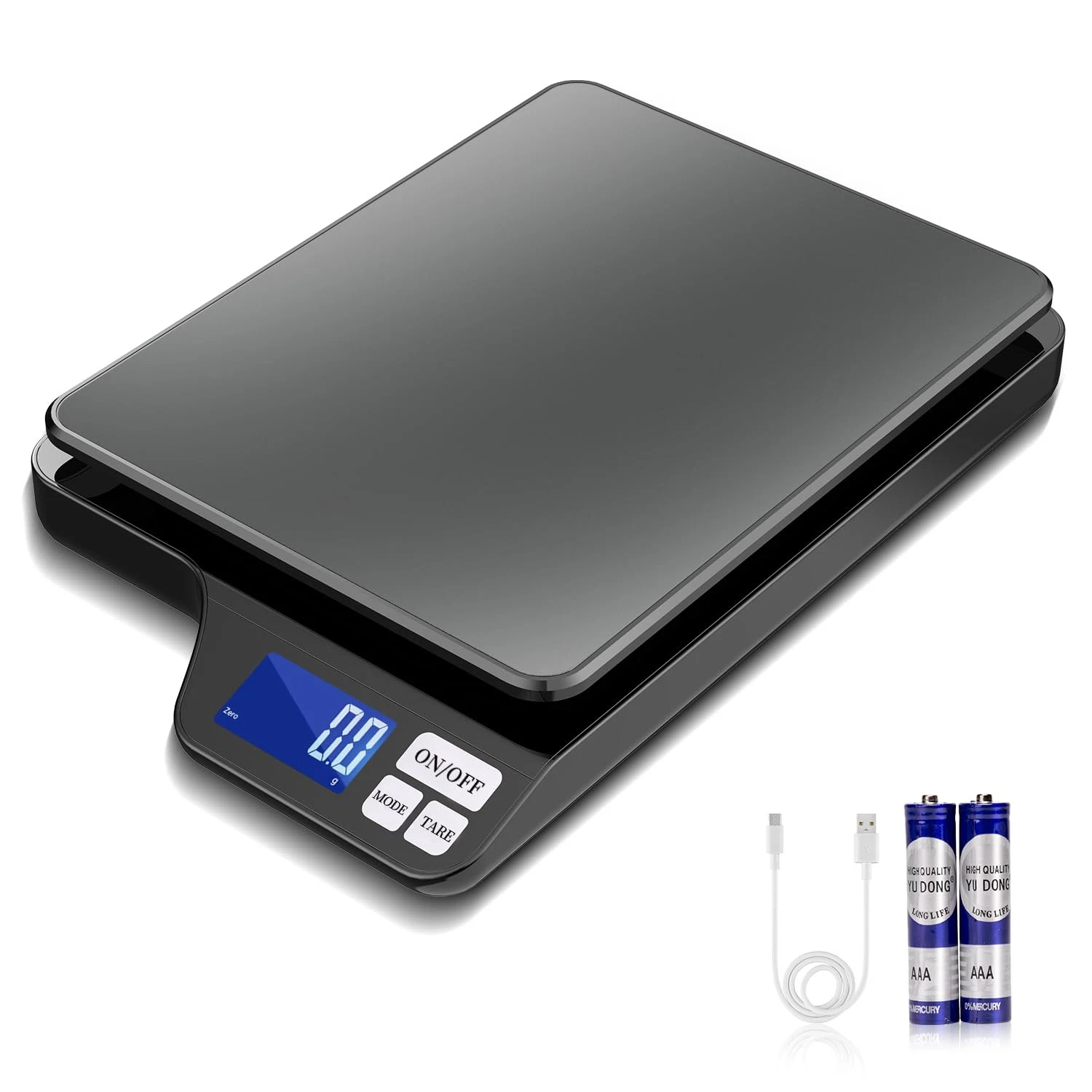 Kitchen Scale Digital USB Charging, 5KG/0.1g Tare Function, Scale Kitchen with Gr...