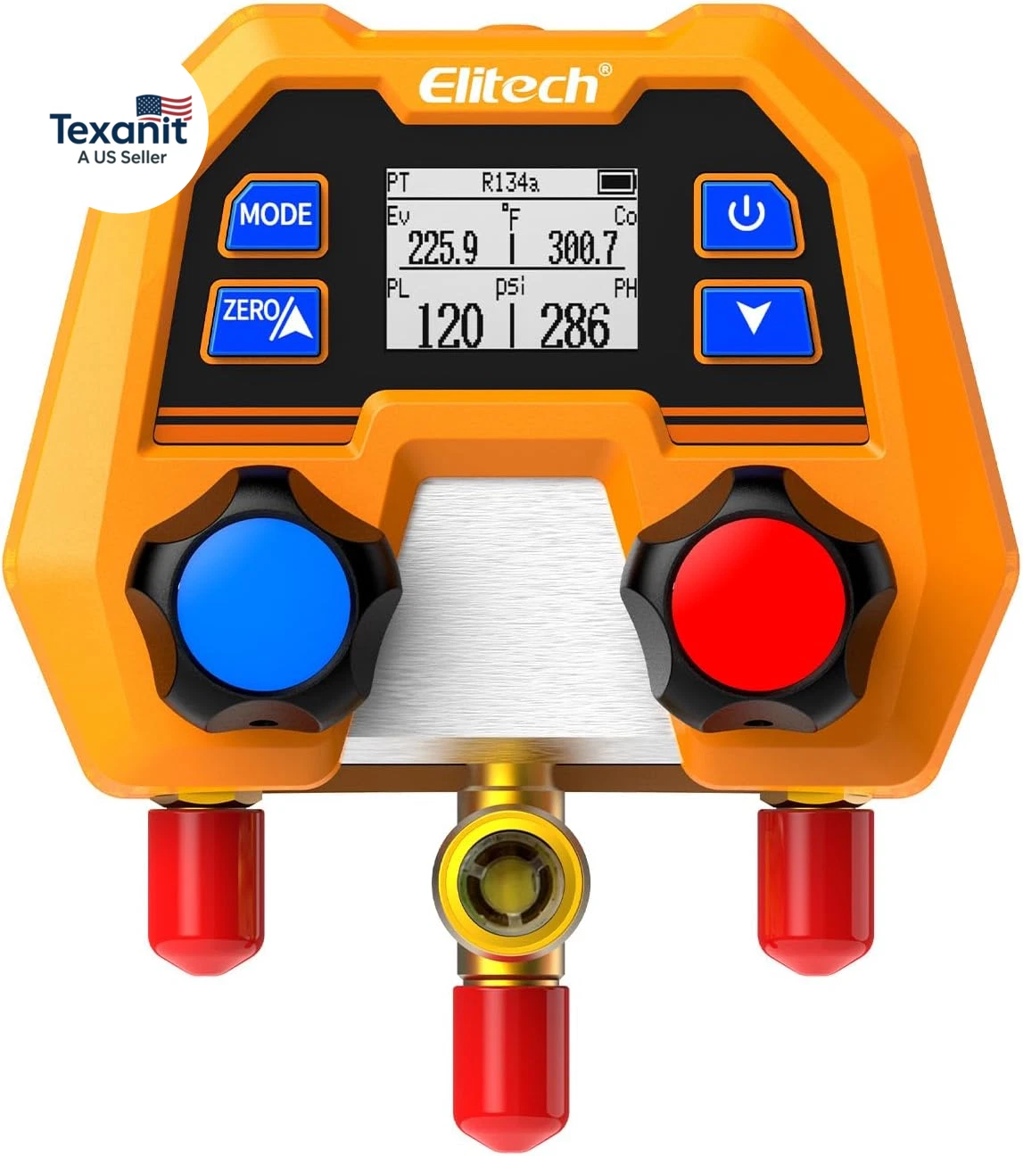 Digital Manifold Gauge for HVAC, Refrigeration & AC Systems - Supports R410A/R45