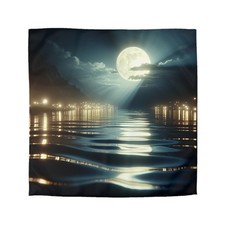 Moonlit Serenity Microfiber Duvet Cover, Cozy Bedroom Decor, Celestial ... 