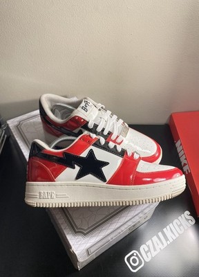 A Bathing Ape Bapesta low - Red - SIZE 9