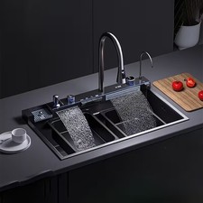 Thickened Stainless Steel Single Bowl Smart Kitchen Sink Complete Additions