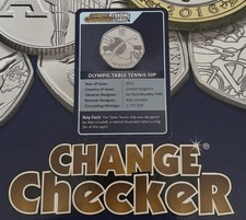 Change Checker Trading Card 50p Olympic Table Tennis - Available on eBay