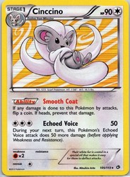 Cinccino 105/113 Holo Rare Legendary Treasures Pokemon Card