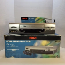RCA VR651HF VCR 4-Head VHS Tape Player Recorder AccuSearch No Remote - TESTED