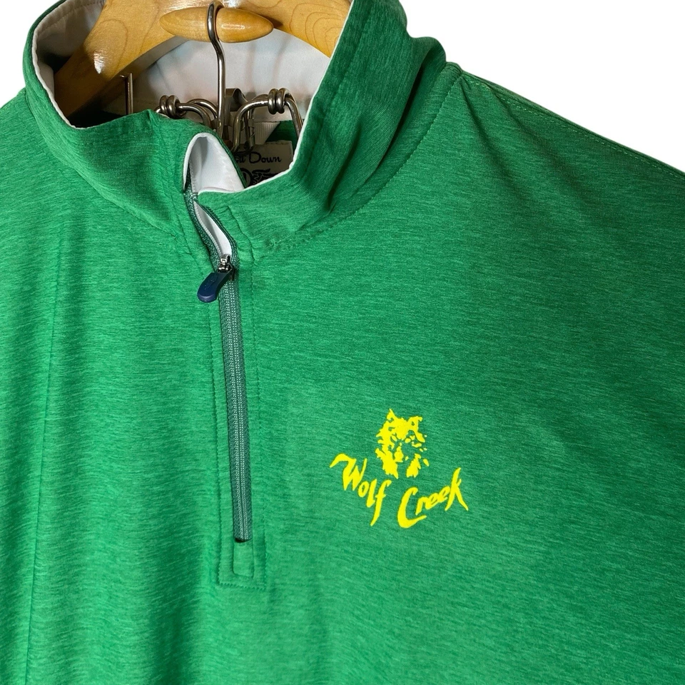 Camisa Pullover Verde Wolf Creek Manga Larga Para Hombre XL de Golf 1/4 Cremallera Recta Foto 2 de 4