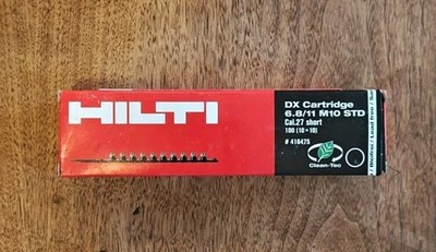 100 10x10 Hilti DX cartridge 6.8/11 M10 STD black #416475 Cal.27 Short
