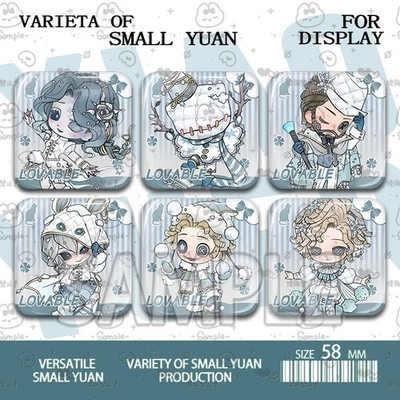 Hot Game Identity V Naiad Painter Postman Tinplate Badge Bag Charm Gifts