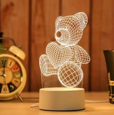 3D Acrylic Neon Sign USB LED Night Light Table Lamp
