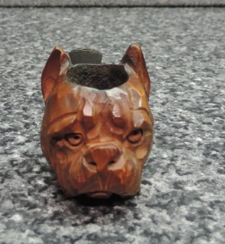 Bulldog Head Smoking Pipe Brown Color