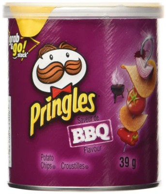 Pringles BBQ Potato Chips 39g/1.4oz, Cans, 12pk