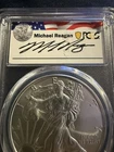 2021-(P) $1 ASE PCGS MS69 First Day of Issue Emergency  Michael Reagan Signed